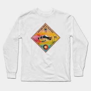 USA RUSSIA Space Themed Vintage Stamp Long Sleeve T-Shirt